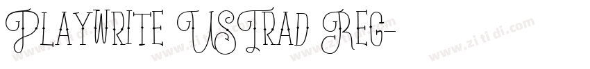 Playwrite USTrad Reg字体转换